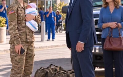 My husband d.ied in combat; 3 days later, I gave birth to our baby alone; outside the hospital, my dad dumped my bags and barked: “Take the baby and leave. You’re not coming home.”