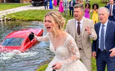On my wedding day, my brother had my grandfather’s classic Mustang lowered into a lake while my father stood there laughing. They thought it was just a harmless prank. Then I revealed what had been hidden inside the trunk, and the entire crowd went silent…