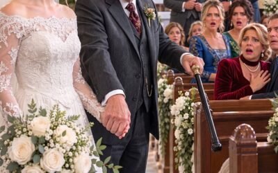 My mom proudly walked both of my sisters down the aisle, but when it was my turn, she looked at me and said, “I won’t walk my greatest regret to the altar.” So my 81-year-old grandfather stepped in beside me. Halfway down the aisle, he suddenly stopped, turned toward my mother, and said eight words that made the entire church gasp. My father’s smile vanished instantly, and Mom whispered in panic…